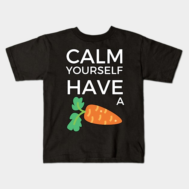 Tommyinnit Calm yourself have a carrot Kids T-Shirt by MBNEWS